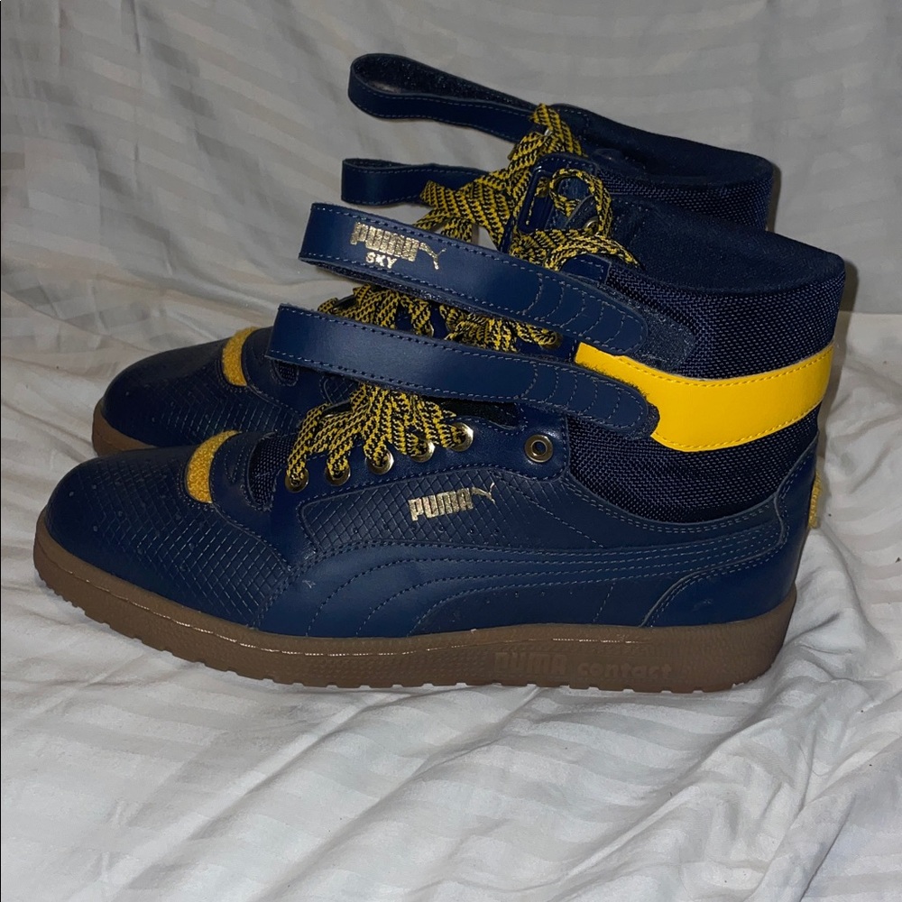 Puma Contact Sky HI 2  Retro David T Howard High School  Leather Sneakers Men 10